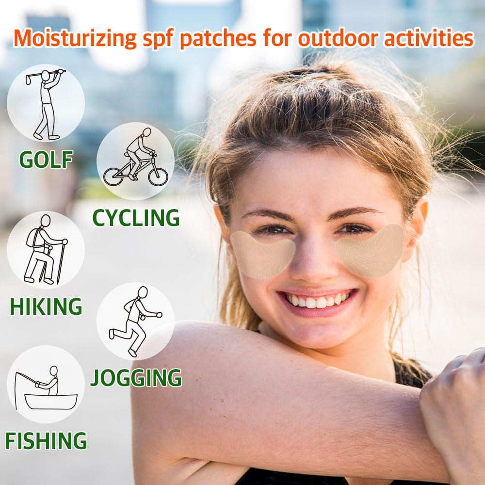 불락 엔 케어 썬블락 얼굴패치 BLOCK&CARE Golf Patches for Sun Protection1 PACK  Petit Golf Patch