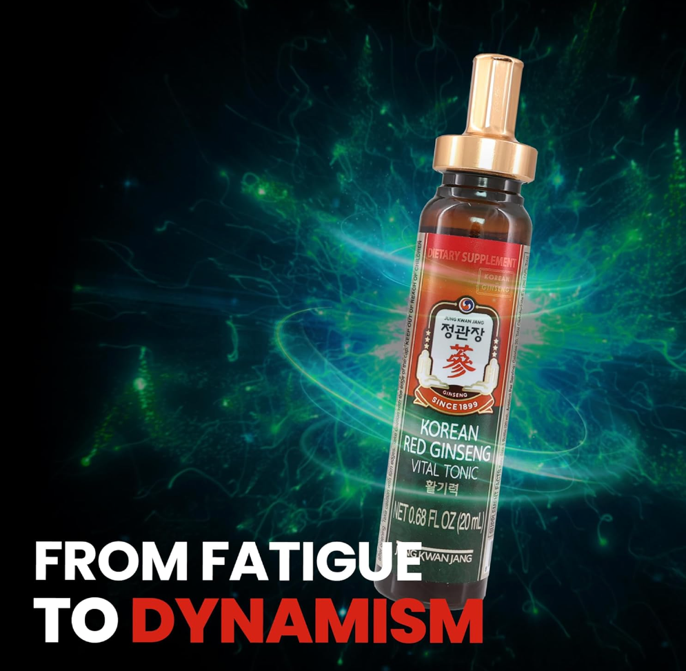 정관장 바이탈토닉 10병 Jungkwanjang Vital Tonic Korean Red Ginseng, Ginger, Fruit Blend Wellness Shots