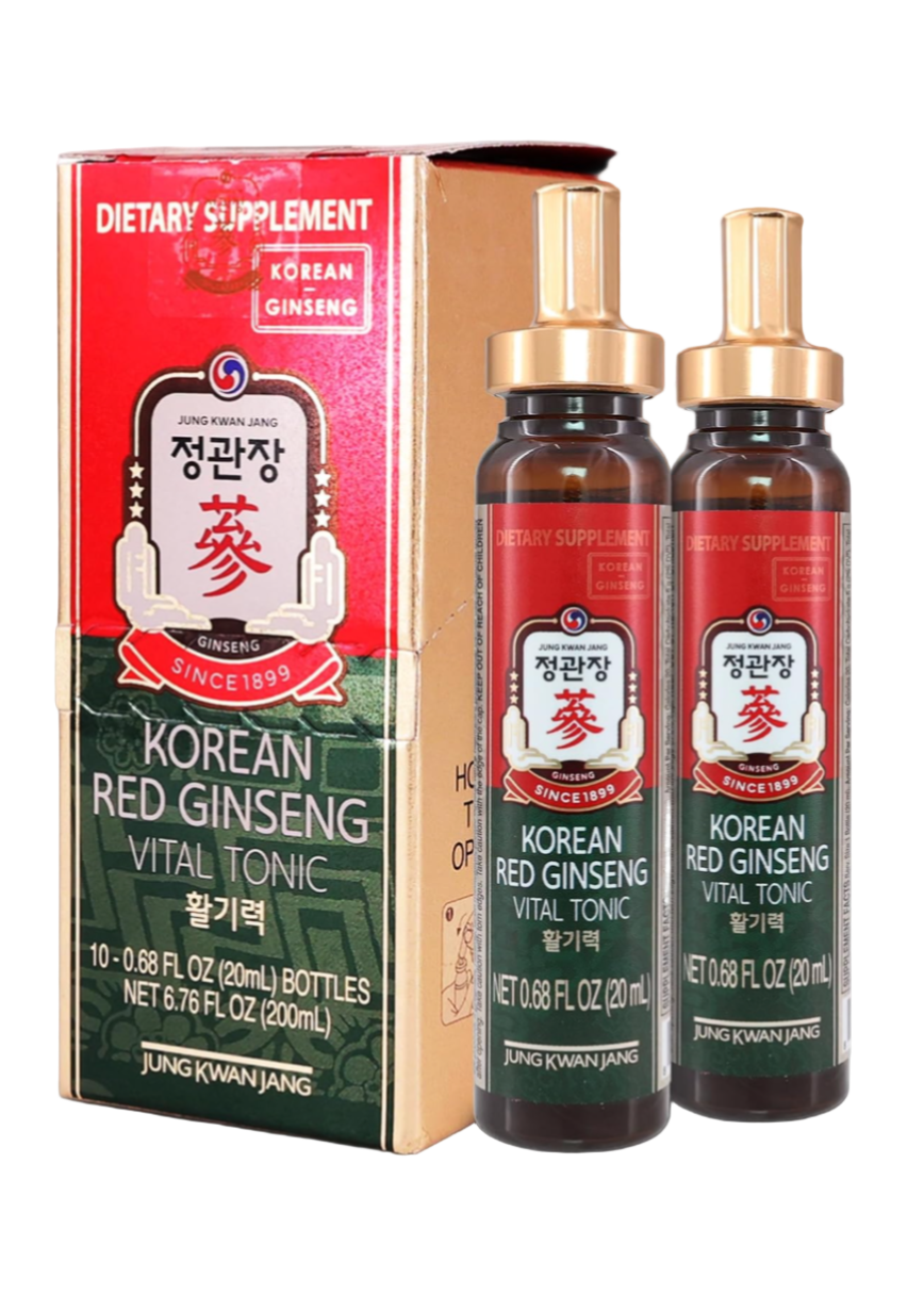 정관장 바이탈토닉 10병 Jungkwanjang Vital Tonic Korean Red Ginseng, Ginger, Fruit Blend Wellness Shots