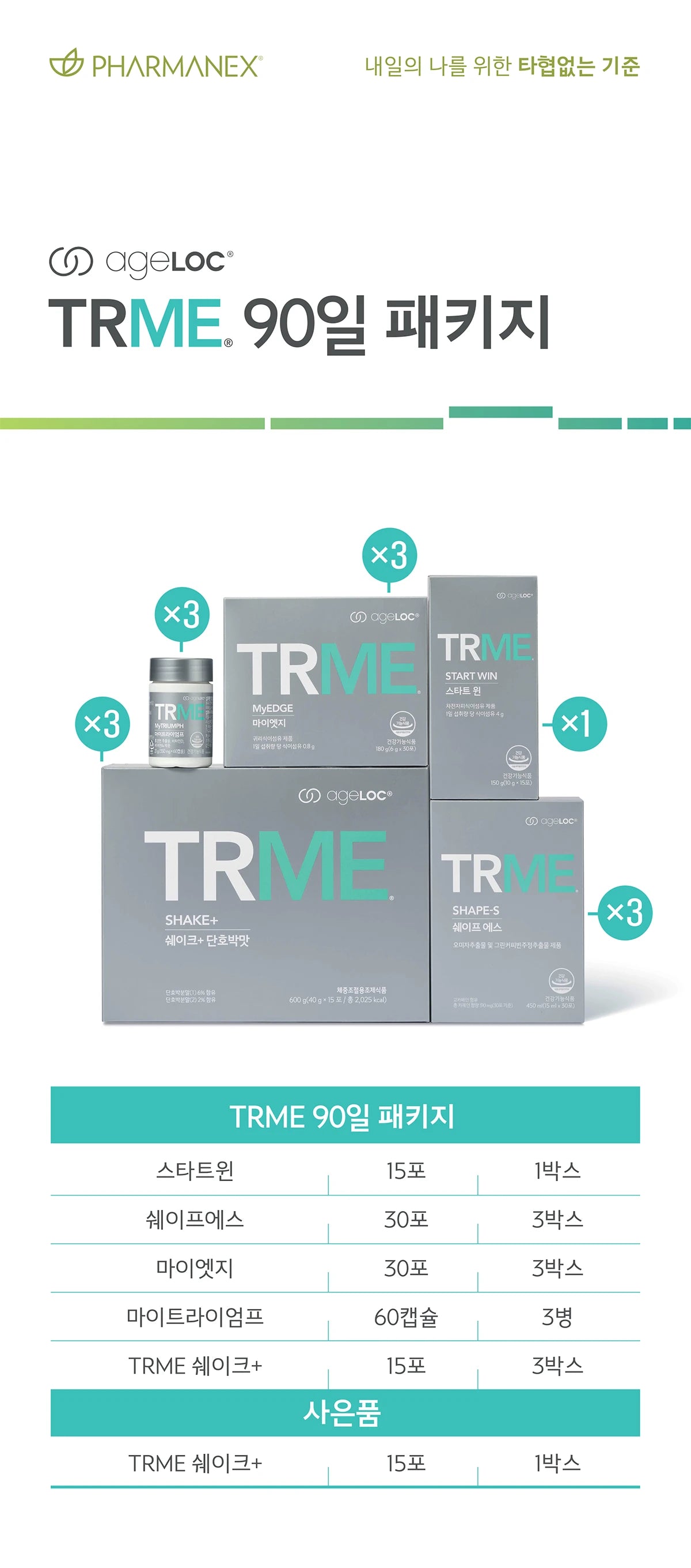 에이지락 TRME 90일 패키지 ageLOC TRMe 90days Package
