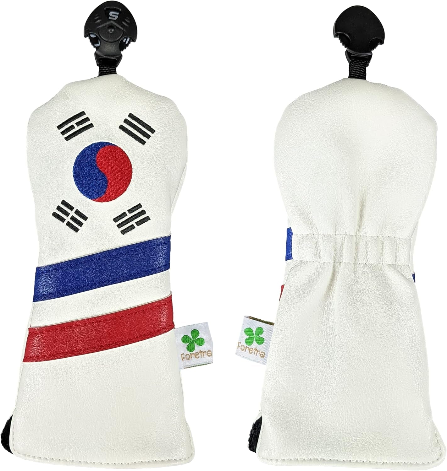Foretra Driver Headcover Golf Club Covers Blade Mallet Putter Cover Alignment Stick Holder Hybrid Fairway Wood Head Cover Korea Flag Novelty Golf Accessories for Most Brands