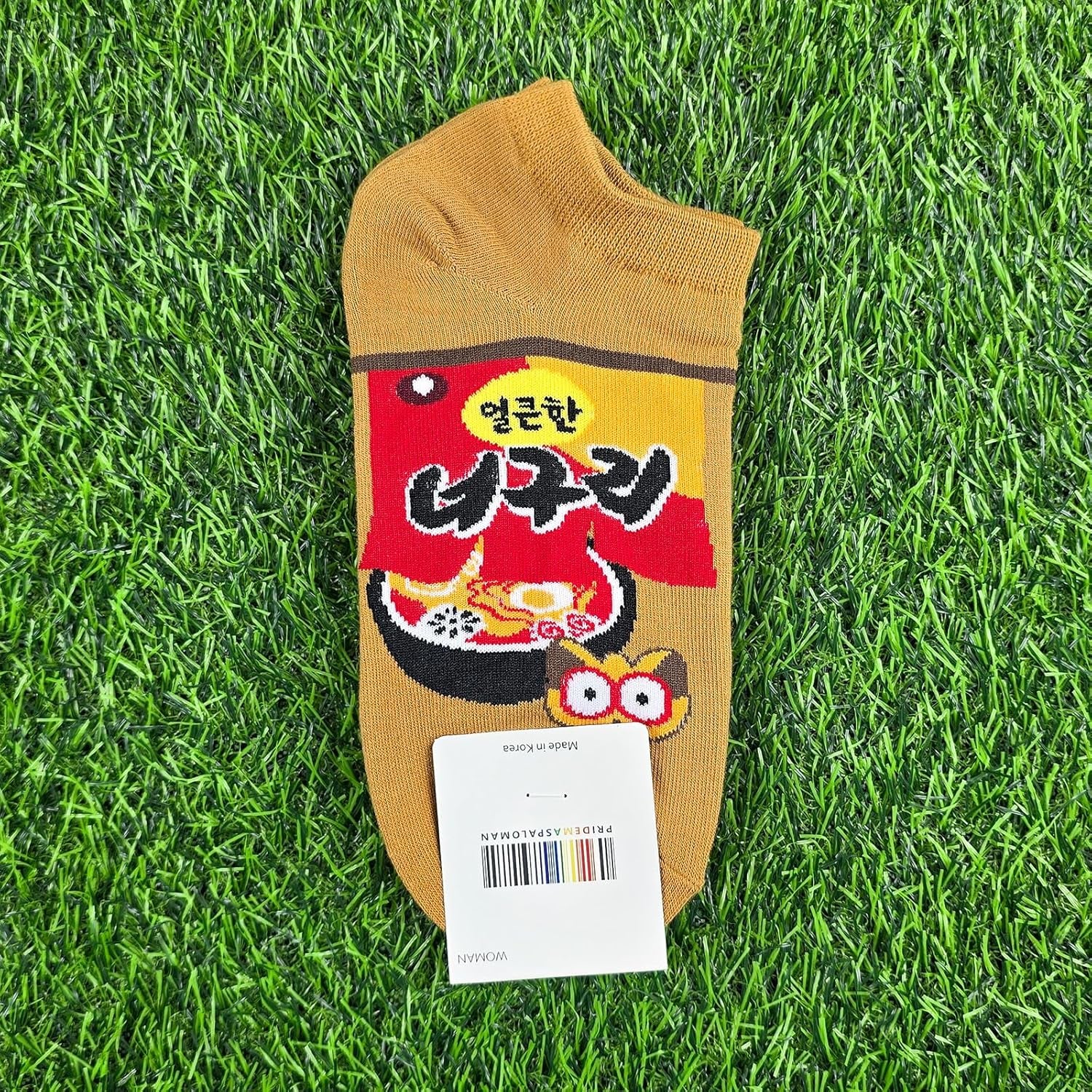 Jcube Korean Cute Socks for Women 5 Pairs - Funny Noodle and Cotton Art Painting Ramen Designs