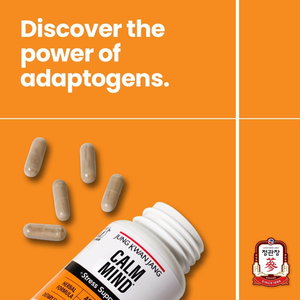 Calm Formula with Ashwagandha 300Mg, American Ginseng 428Mg and L Theanine 204Mg Supplement - 60 Capsule for Men and Women