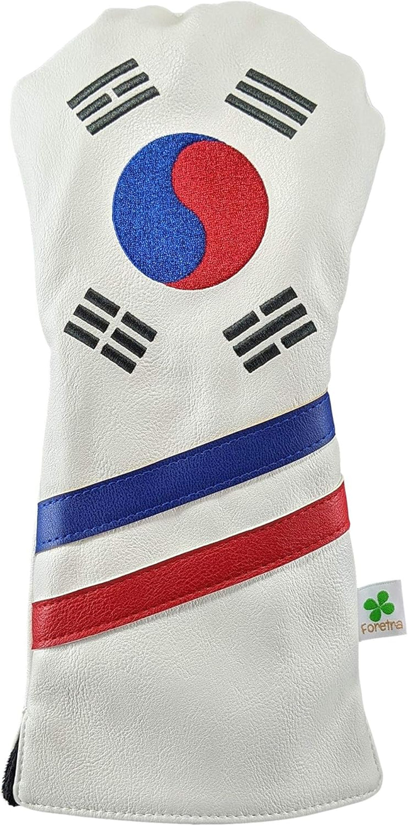 Foretra Driver Headcover Golf Club Covers Blade Mallet Putter Cover Alignment Stick Holder Hybrid Fairway Wood Head Cover Korea Flag Novelty Golf Accessories for Most Brands