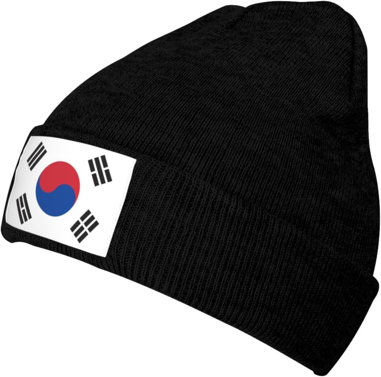 Flag Beanie Hat for Women Men Winter Warm Patriotic Knitted Hat Soft Stretchy Ski Beanie Cap Unisex Skull Caps