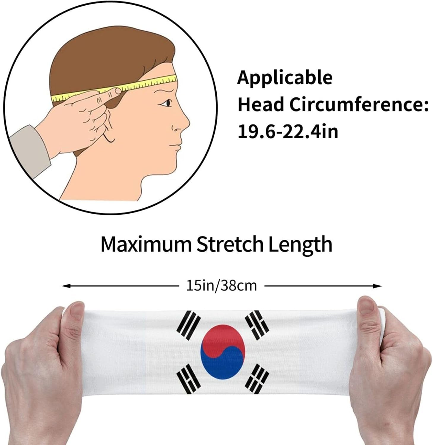 Cute Flag Sports Headband & Sweatband Hairband for Women Men for Running,Cycling, Yoga,Hiking