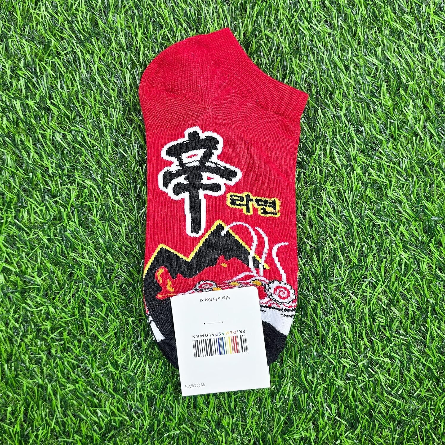 Jcube Korean Cute Socks for Women 5 Pairs - Funny Noodle and Cotton Art Painting Ramen Designs