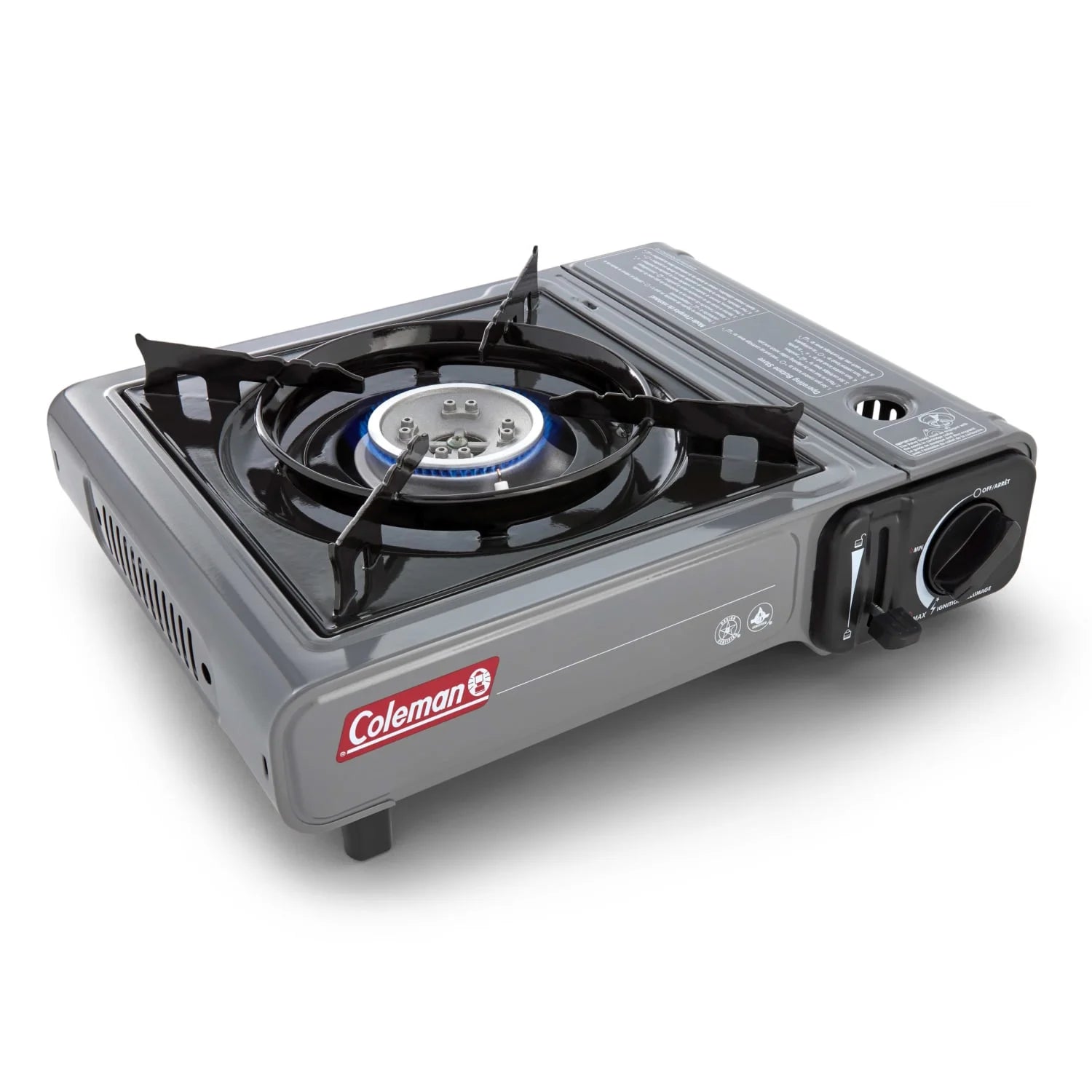 Coleman Tabletop Portable Butane Gas Camping Stove, 1 Burner, Gray