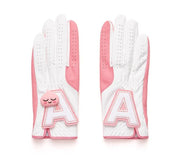 KAKAO FRIENDS GOLF Women'S Two-Handed Synthetic Leather Gloves with Ball Marker - Apeach