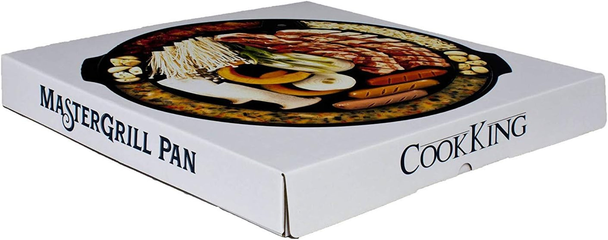 COOKKING - Master Grill Pan, Korean Traditional BBQ Grill Pan - Stovetop Nonstick Indoor/Outdoor Smokeless BBQ Cast Aluminum Grill Pan