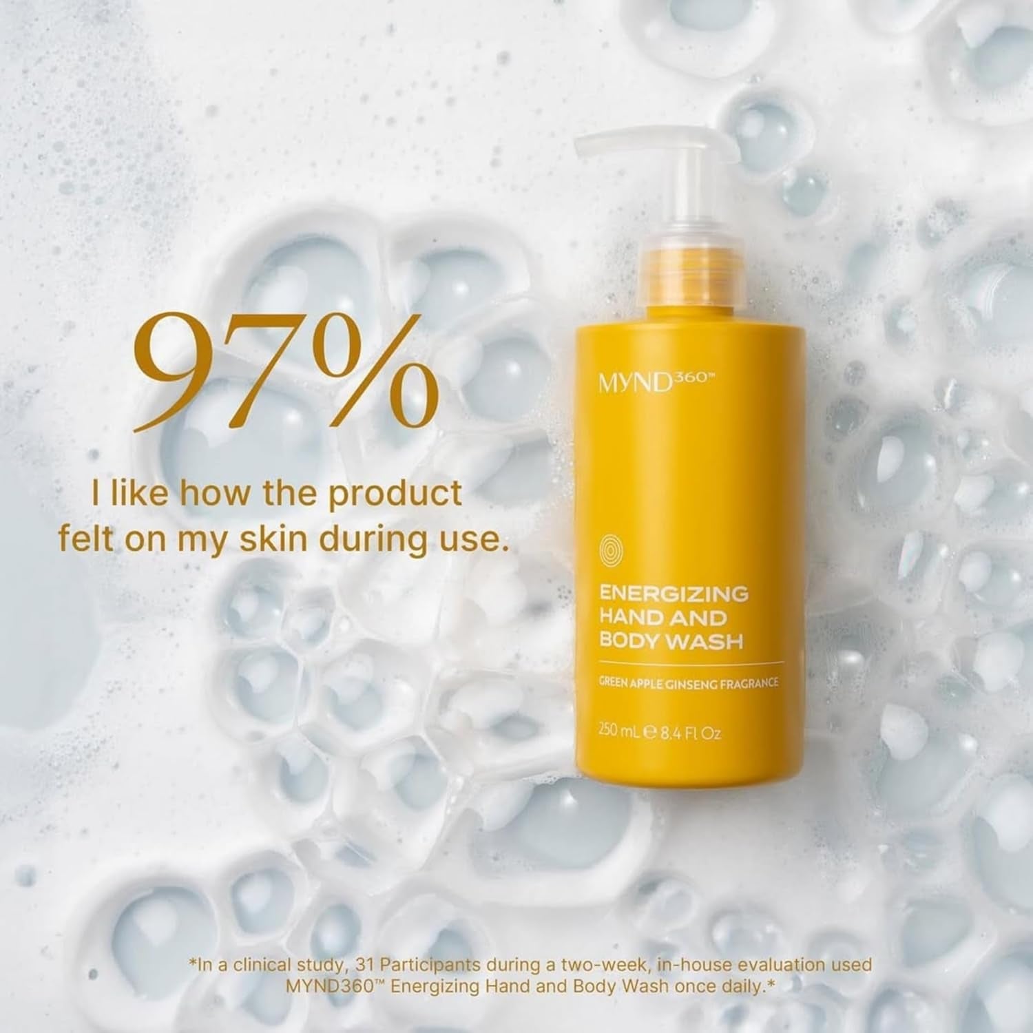 Nu Skin MYND360 Energizing Hand & Body Wash | 250Ml | with Green Apple Ginseng Fragrance | Boosts Skin Health and Personal Care | Removes Oil & Dirt While Keeping Skin Fresh & Hydrated