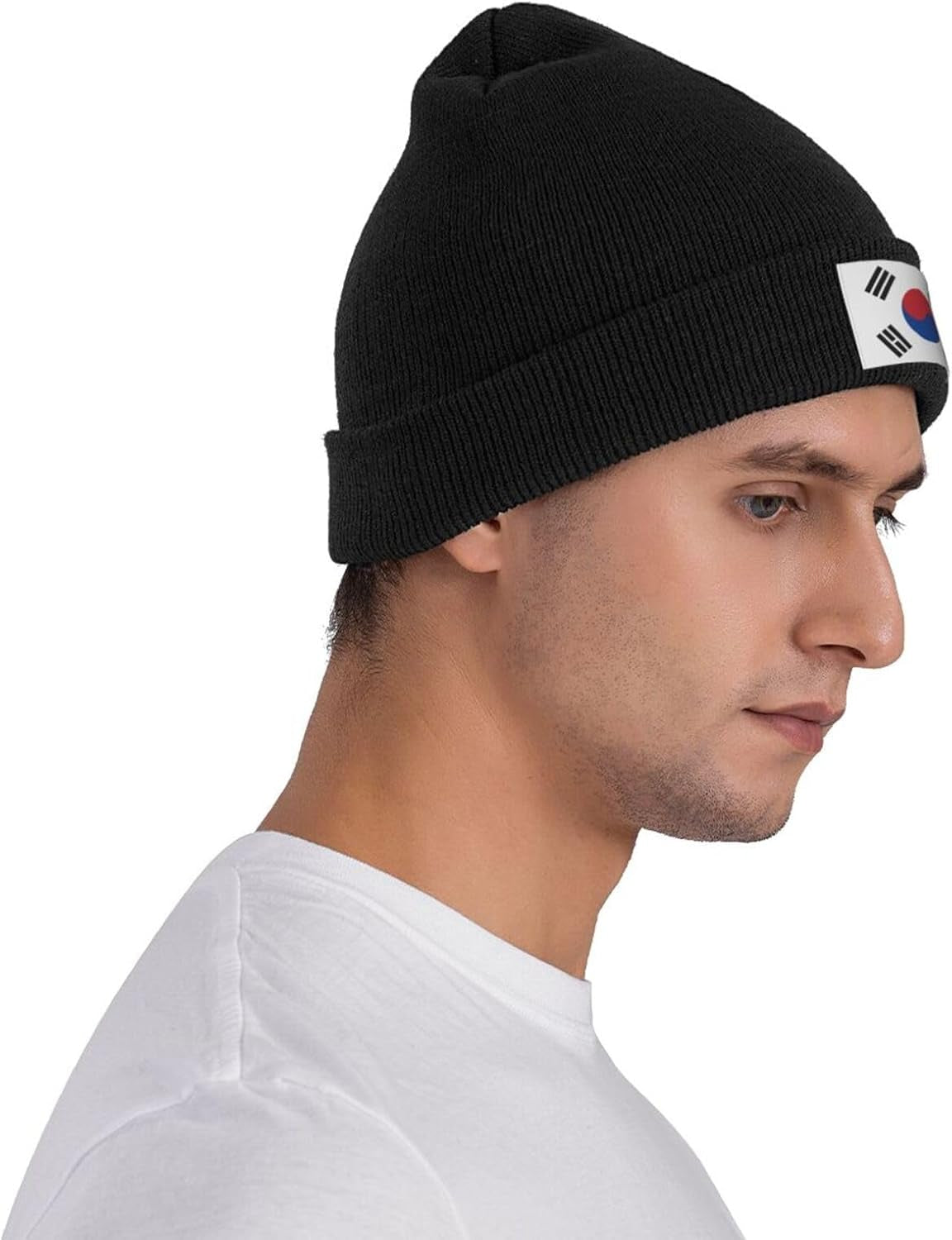 Flag Beanie Hat for Women Men Winter Warm Patriotic Knitted Hat Soft Stretchy Ski Beanie Cap Unisex Skull Caps
