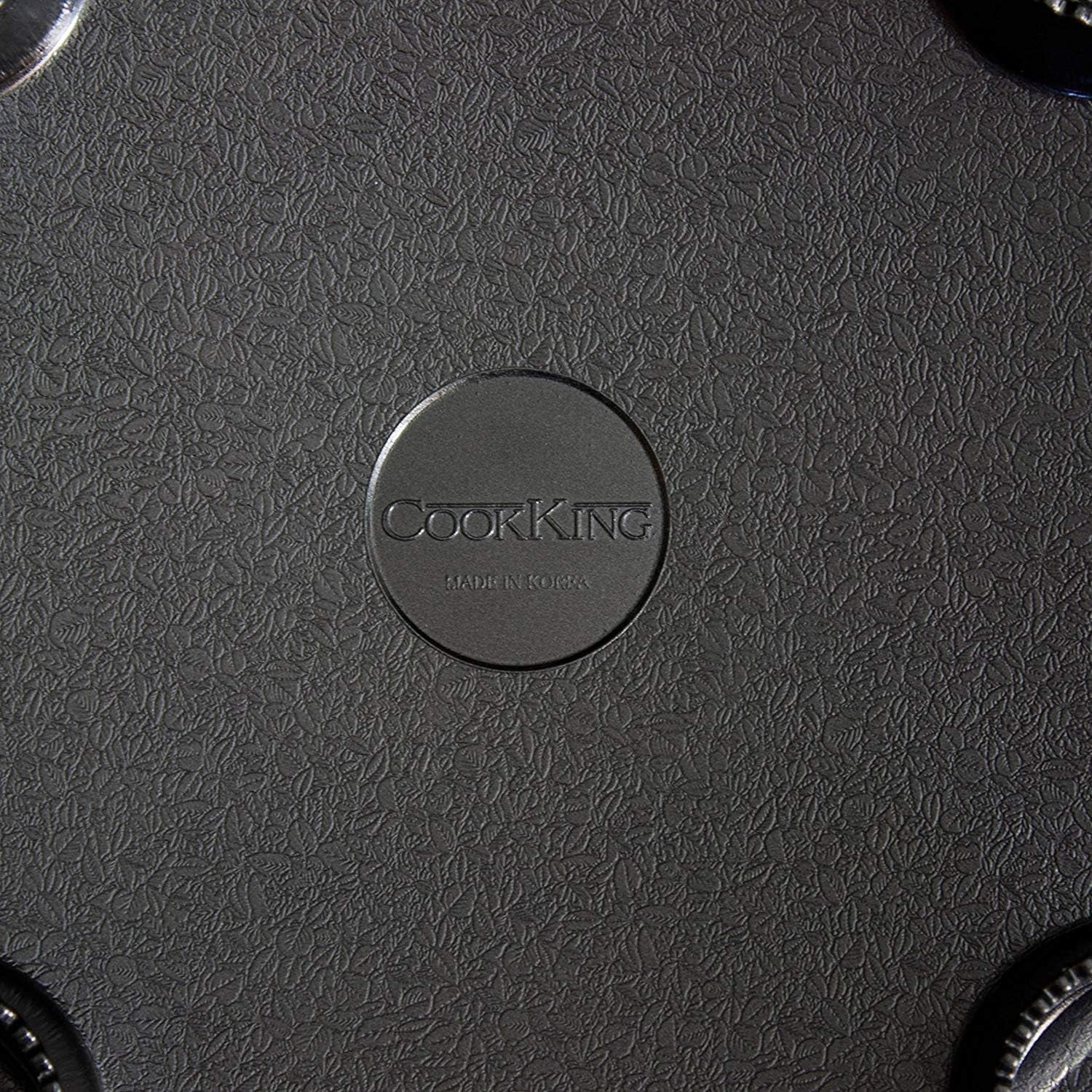 COOKKING - Master Grill Pan, Korean Traditional BBQ Grill Pan - Stovetop Nonstick Indoor/Outdoor Smokeless BBQ Cast Aluminum Grill Pan