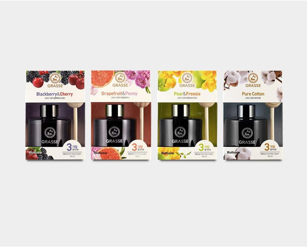 Bullsone Grasse Diffuser, Natural Car Air Fresheners, Luxury Car Perfume - Pear & Freesia Scent