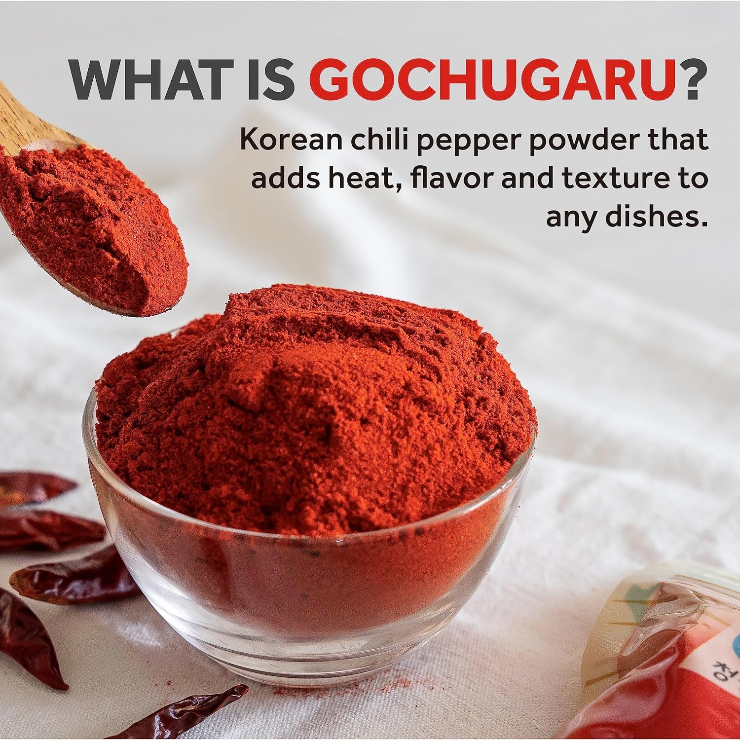 Chung Jung One O'Food Gochugaru Korean Red Chili Pepper Powder – [1.1 Lb] Premium Sun-Dried Bidan Chili Flakes, Authentic Korean Spice for Kimchi & Cooking - [1 Pack - Fine]
