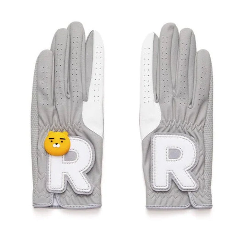 KAKAO FRIENDS GOLF Women'S Two-Handed Synthetic Leather Gloves with Ball Marker - Ryan