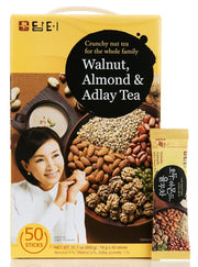 Damtuh Korean Walnut Almond Adlay (Job'S Tear) Powder Meal Replacement Shake – Nutty Breakfast Drink, Misugaru, 18G X 50 Sticks