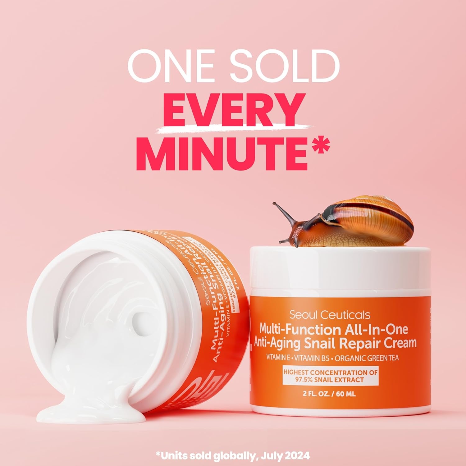 서울 달팽이크림 Seoulceuticals Korean Skin Care 97.5% Snail Mucin Moisturizer Cream 