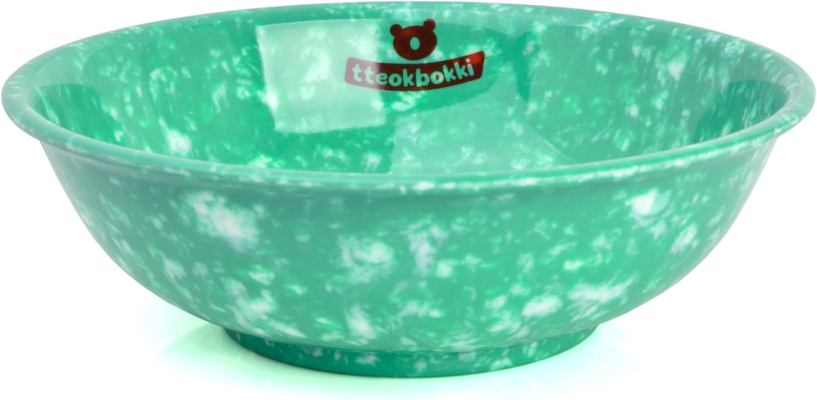 Traditional Korean Snack Tteokbokki Rice Cakes Ramen Melamine Bowls Set of 2, 32Oz 8-Inch