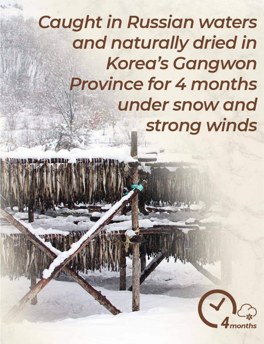 NICE WITCH'S Dried Pollack Shredded 100G / 3.5Oz - Naturally Processed Seafood in Korea 국내건조 황태채