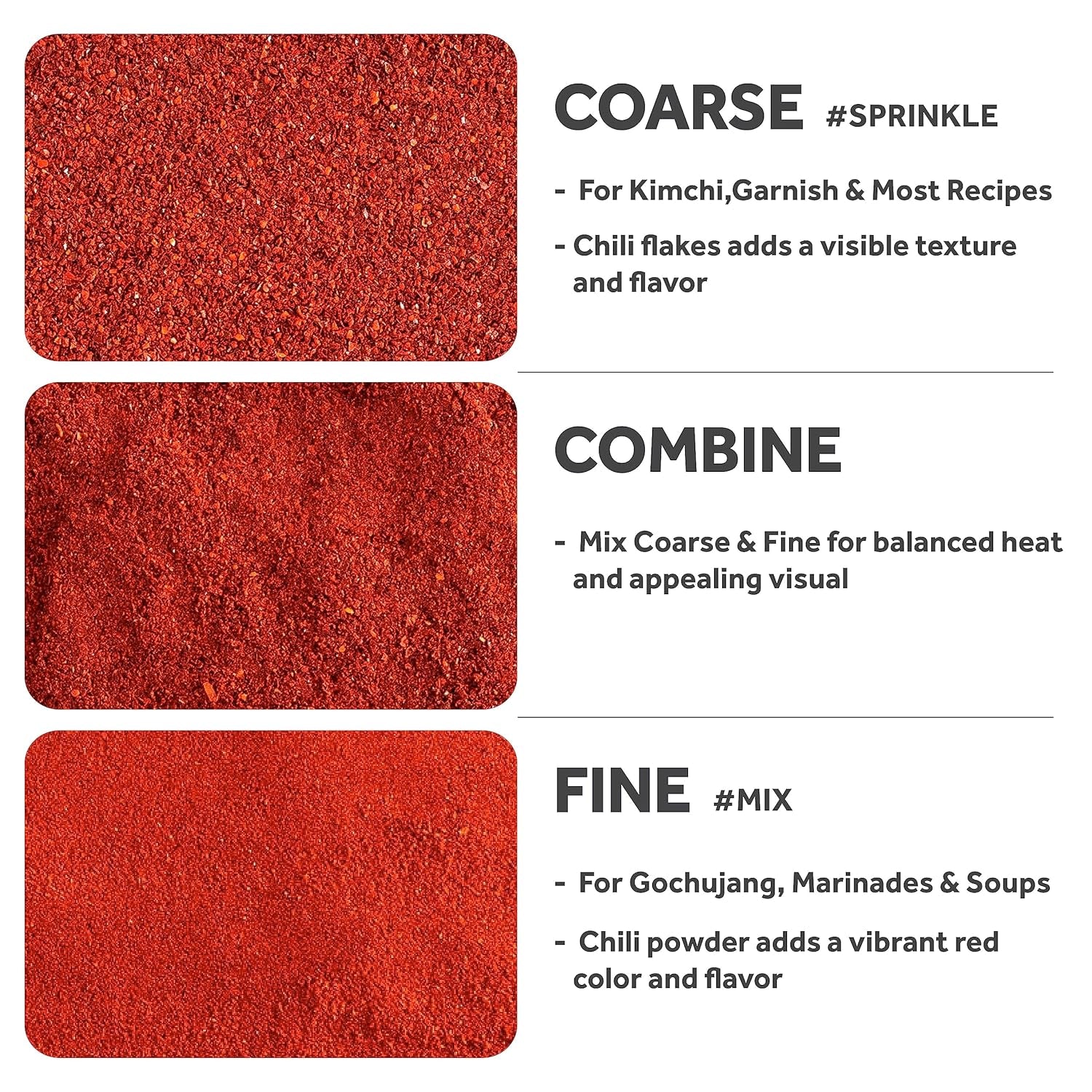 Chung Jung One O'Food Gochugaru Korean Red Chili Pepper Powder – [1.1 Lb] Premium Sun-Dried Bidan Chili Flakes, Authentic Korean Spice for Kimchi & Cooking - [1 Pack - Fine]