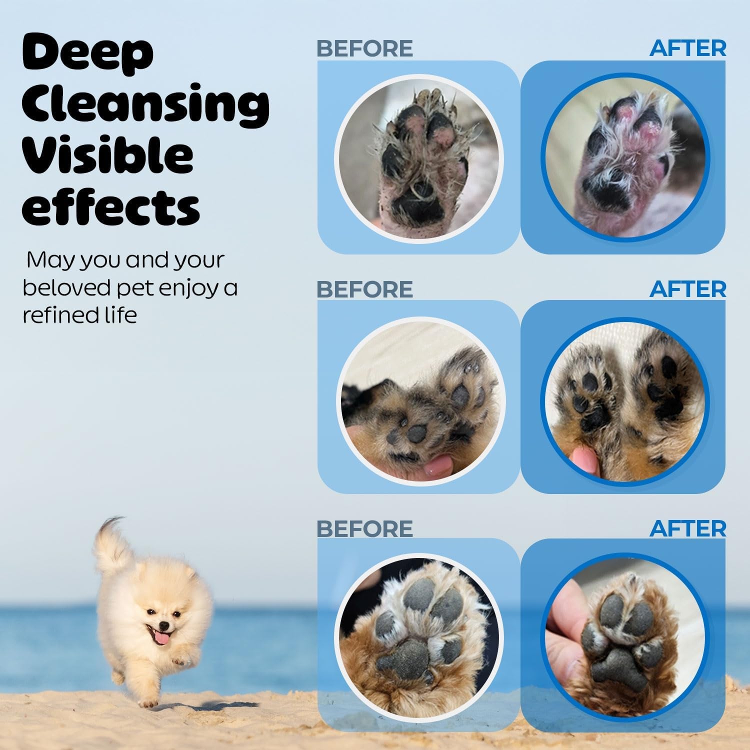 Wanspapa Dog Paw Cleaner | Gentle Pure Soap-Based Rinse-Off Paw Washer for Sensitive Paws | Natural Plant-Based & Residue-Free Formula | Safe for All Dogs, Puppies | Made in Korea | 5.072 Oz / 150Ml