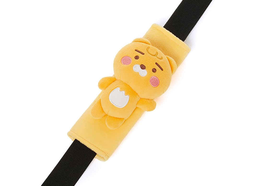 KAKA0 Official Cute Seat Belt Shoulder Pad – Ryan, Apeach, Choonsik & Jordy Car Seat Belt Cover for Comfort & Protection (Ryan Plush Cover)