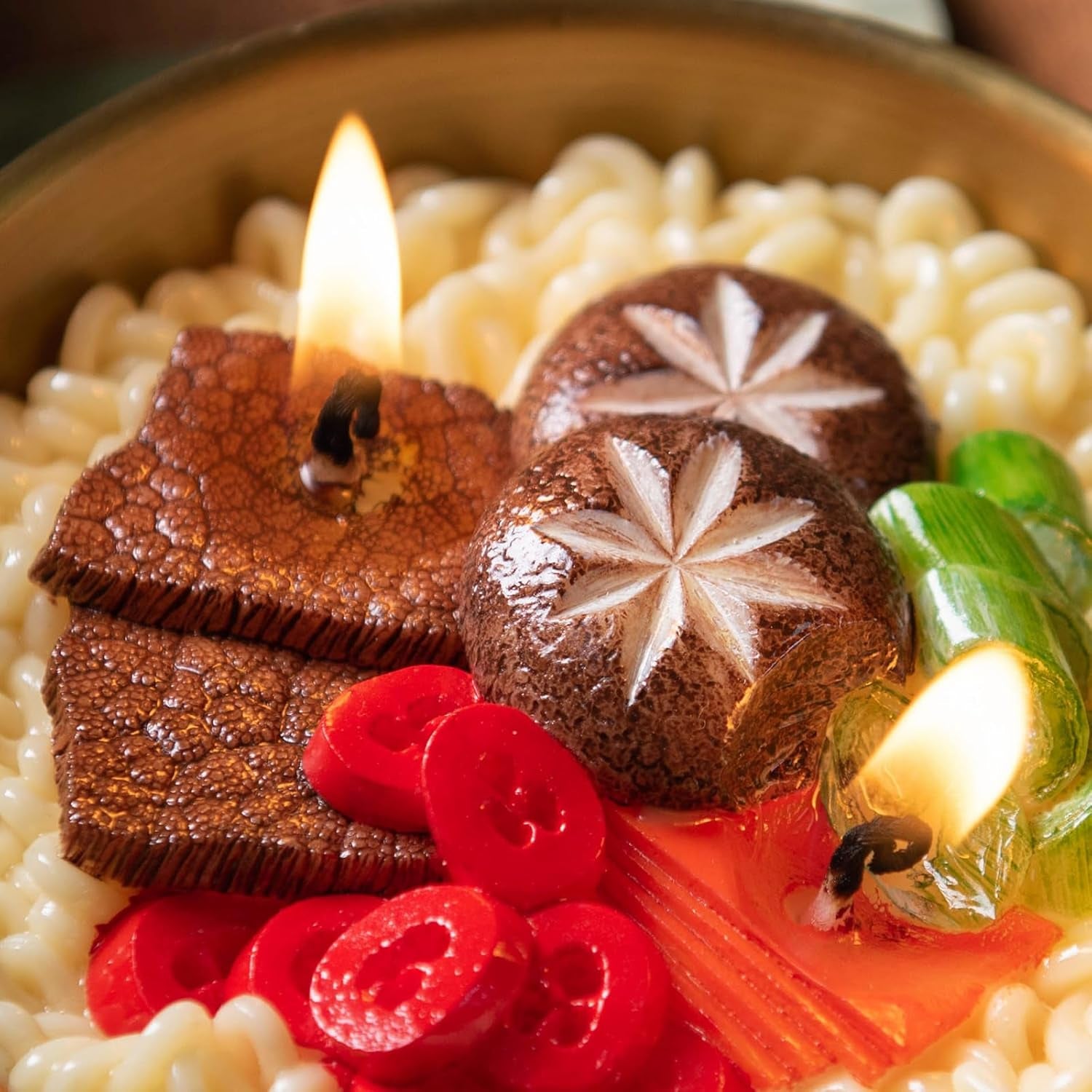 라면촛불 Ramen Noodles Vegetable Wax Candle for Friend Yourself Gift