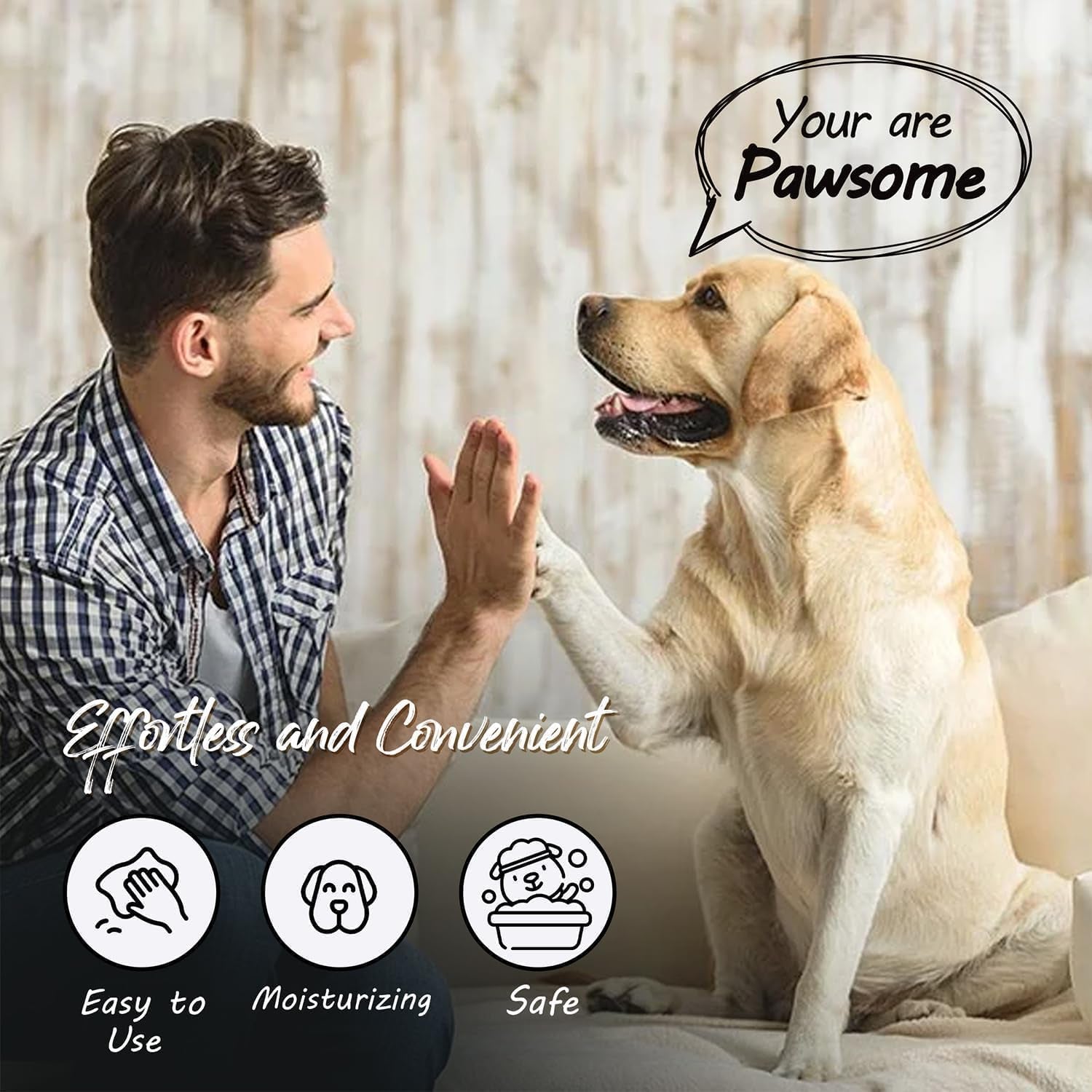 Korean Vegan Dog Paw Cleaner 150Ml – Waterless Paw Cleanser with Silicone Brush – Perfect for Puppy to Adult Dogs – Gentle & Non-Irritating Dogs Paws – Moisturizes & Cleanses – Made in Korea