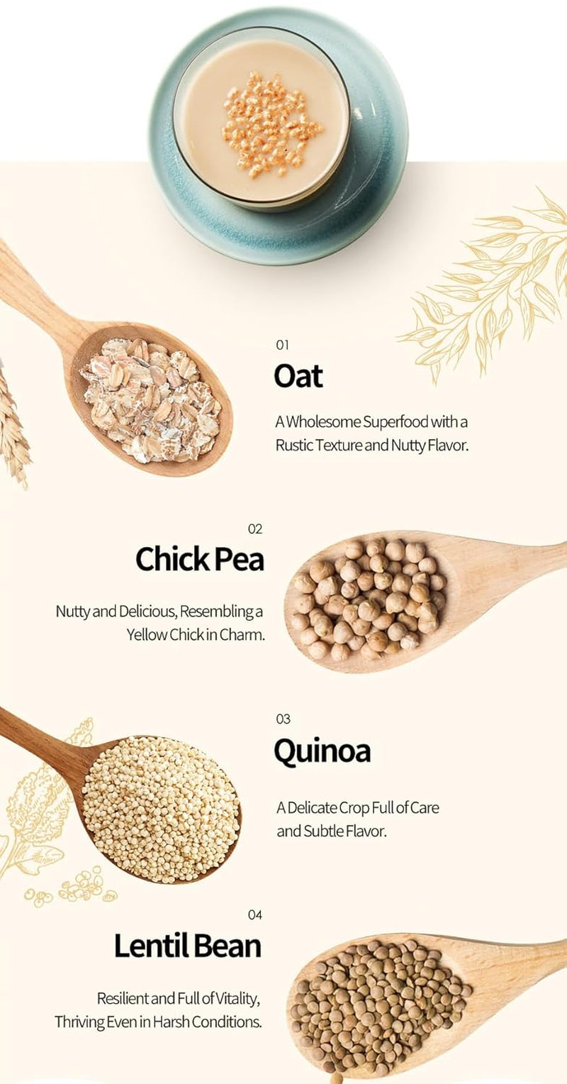 Damtuh Misugaru – Korean 12 Super Grain Mix Powder, Traditional Multigrain Meal Replacement Shake, Nutritious Korean Mixed Grain Powder Drink, 20G X 40 Sticks