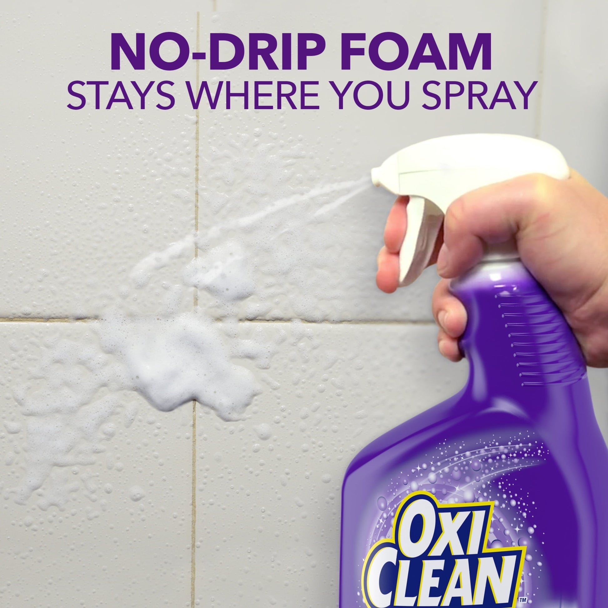 옥시크린 곰팡이얼룩 거품 제거제 Oxiclean plus Bleach, No Drip Foam, Mold & Mildew Bathroom Stain Remover, 30 Oz
