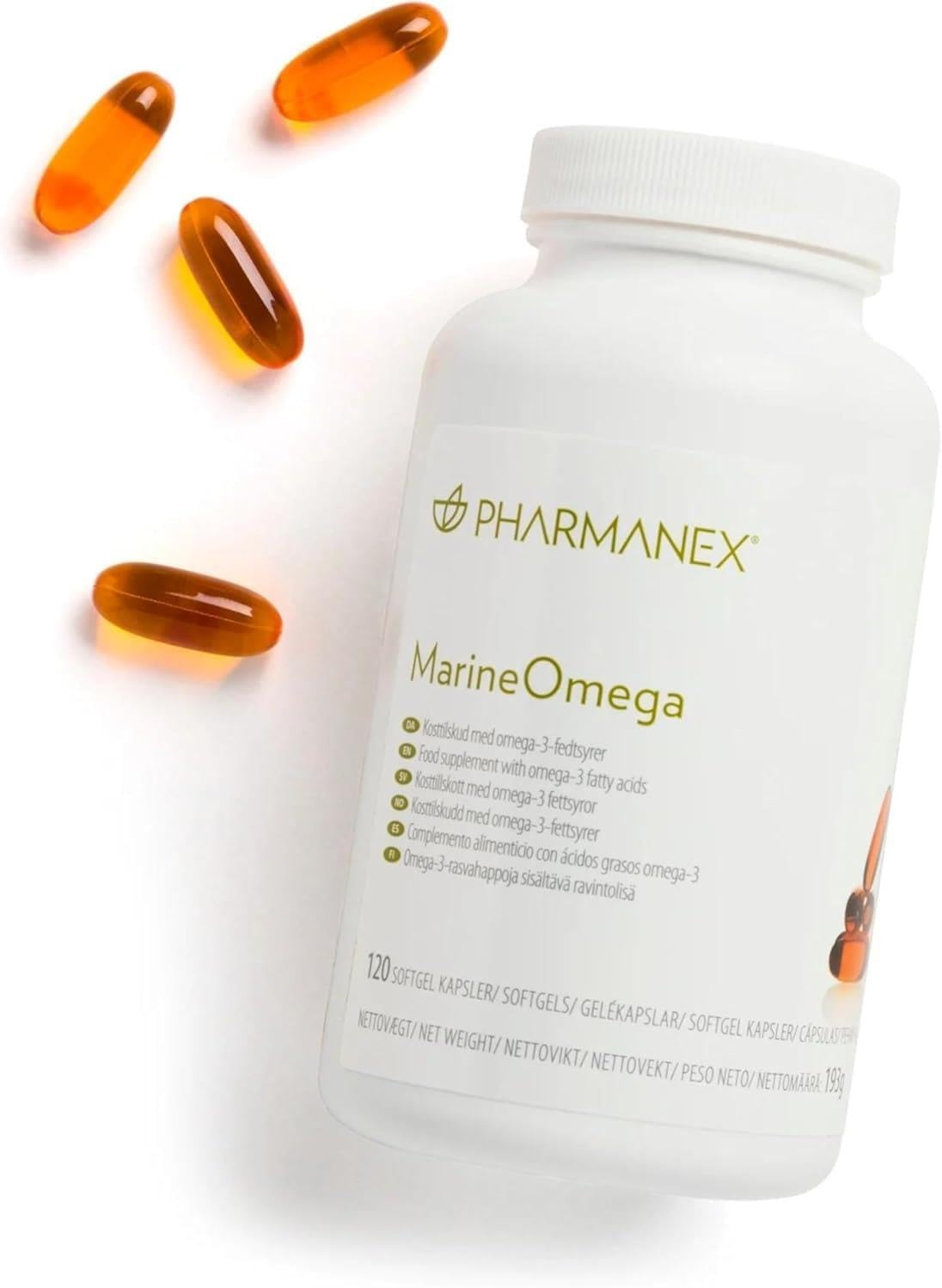 Marine Omega, Omega-3 Fatty Acids & Krill Oil Supplement, 1200Mg DHA & EPA per Serving, 120 Softgels, Supports Heart, Brain, Joint, & Overall Health
