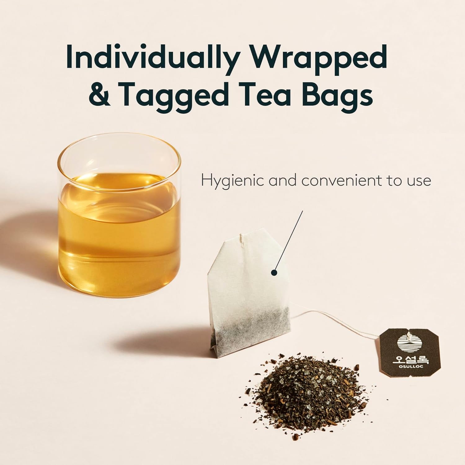 OSULLOC Camellia Flower Tea (Tropical Fruity Flavors), Fruit Tea Blend, Premium Teabags from Jeju Island, 20 Count