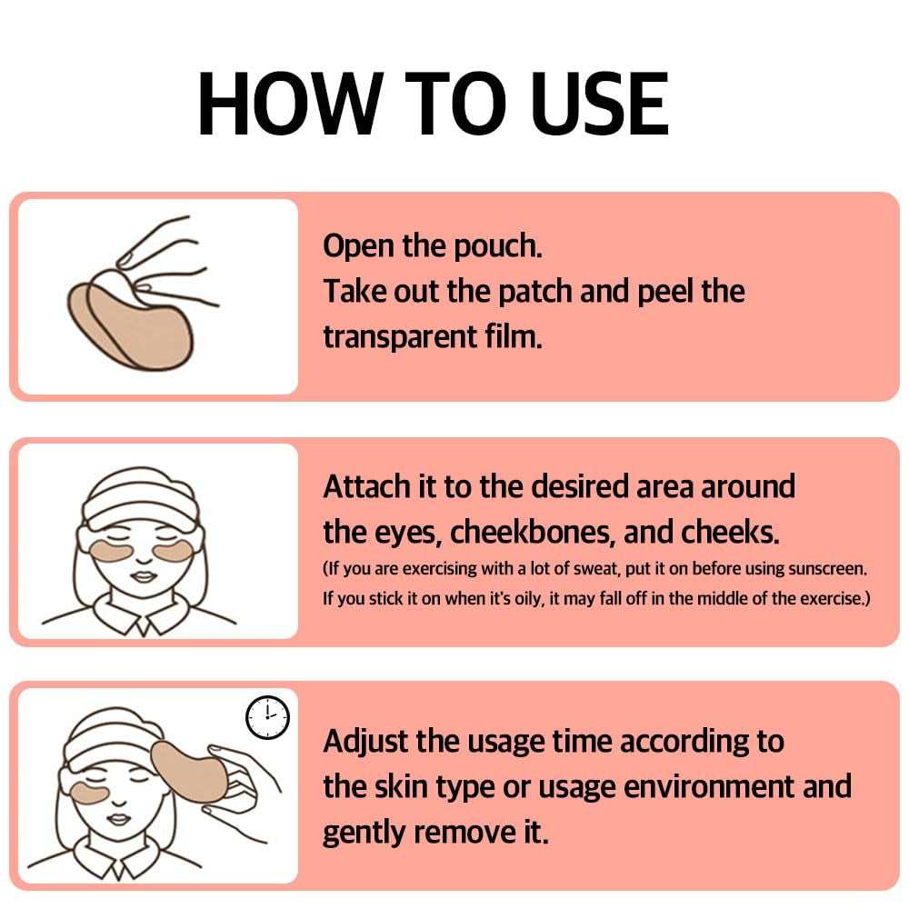 불락 엔 케어 썬블락 얼굴패치 BLOCK&CARE Golf Patches for Sun Protection1 PACK  Petit Golf Patch 