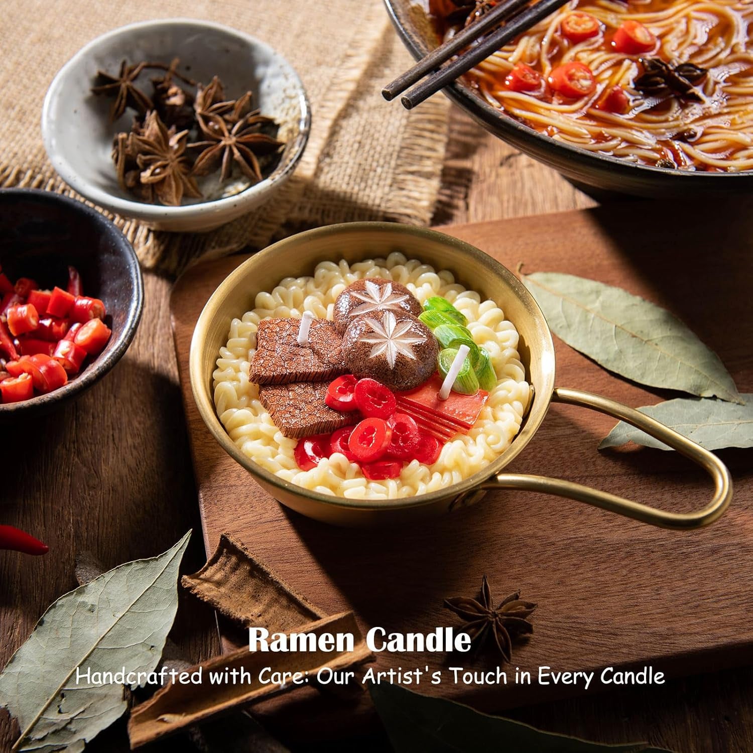 라면촛불 Ramen Noodles Vegetable Wax Candle for Friend Yourself Gift
