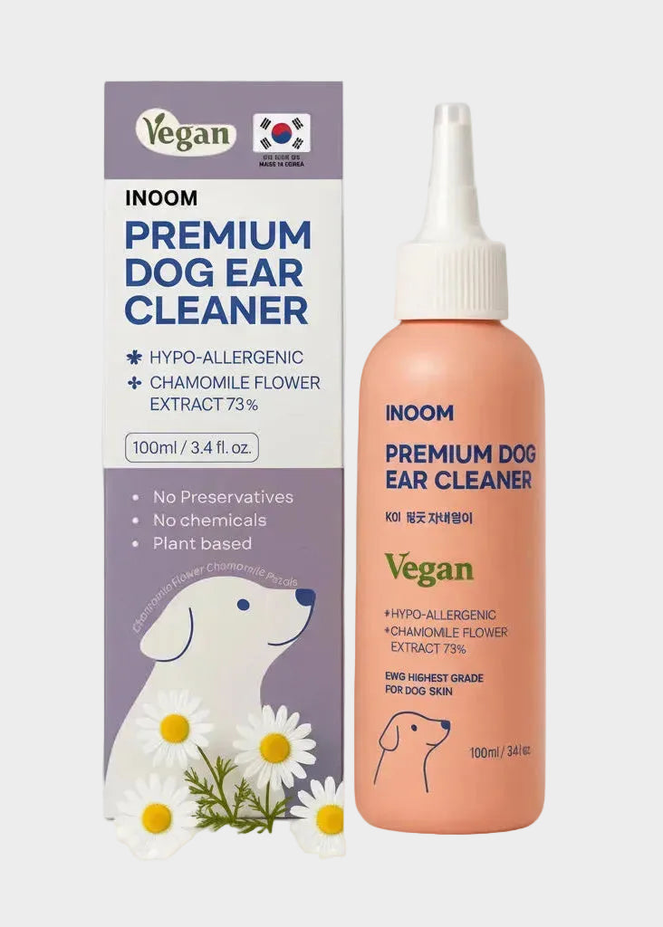 Korean Plant Based Vegan Dog Ear Cleaner 100 Ml – Naturally Derived Ear Cleanser Dogs – Advanced Solution for Ear Cleaning, Odors, Debris, Itchy, Ear Wax, Moisturizing – Made in Korea