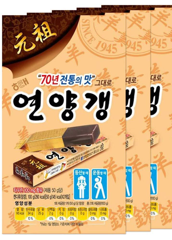 Haitai Sweet Red Bean Jelly | 50G | Pack of 10, Korean Snack, Yokan, Yangeng Traditional Korean Dessert, 연양갱