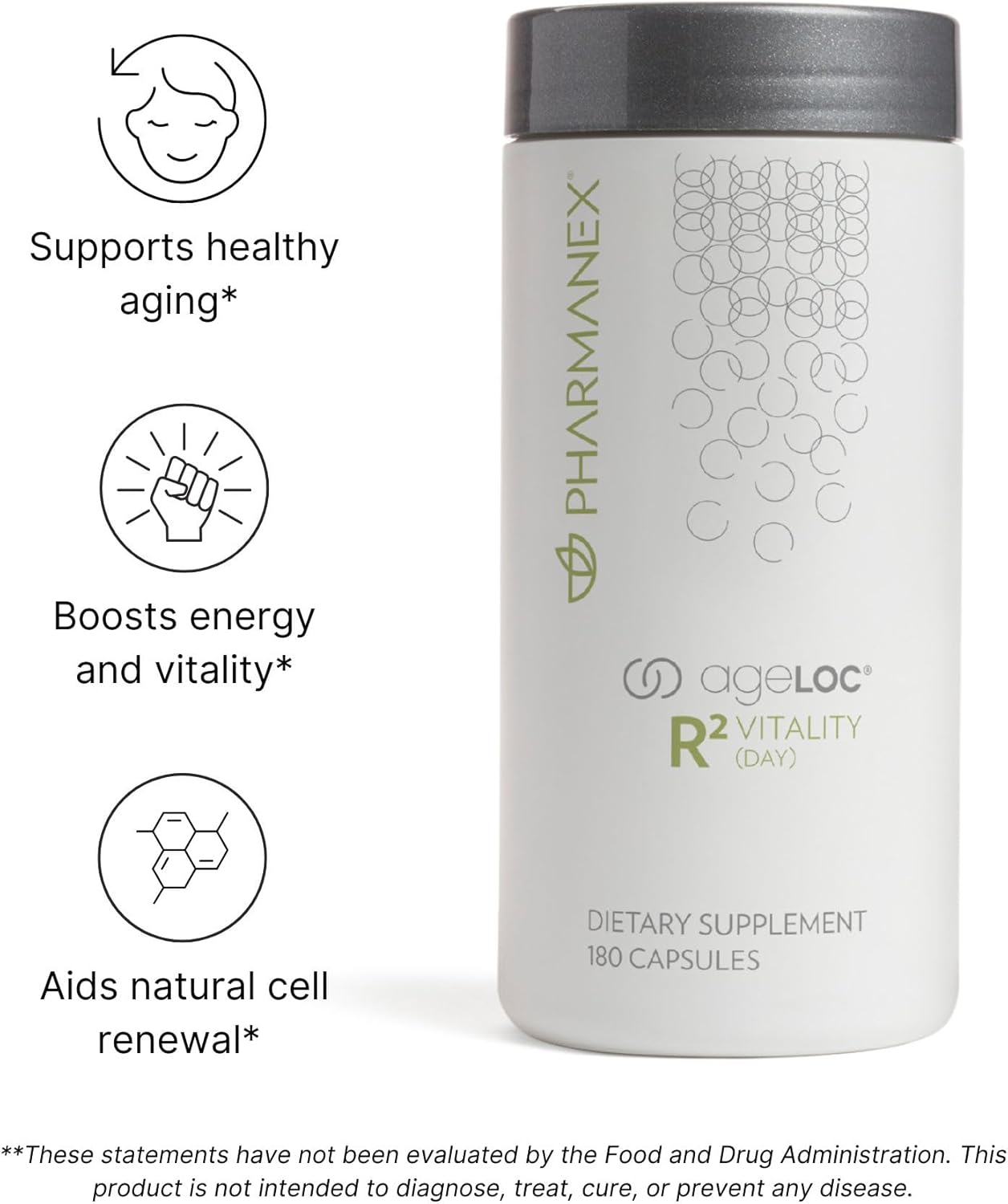 Nu Skin R² Day (Vitality) – Supports Cellular Purification and Vitality, Promoting Youthful Gene Expression