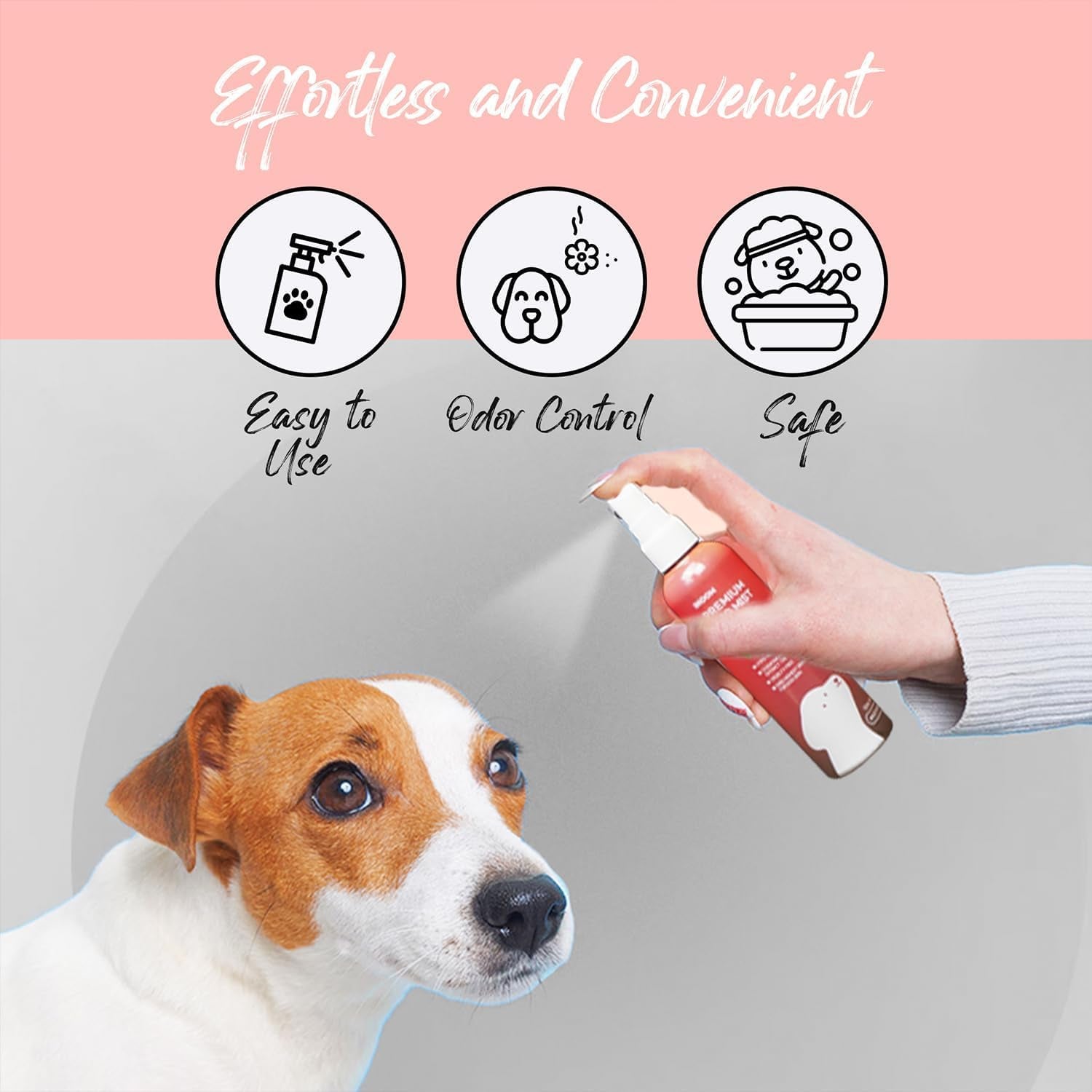 KOREAN Plant Based Dog Mist 120Ml - Double Layer Mist, Cologne Spray - Protects against Air Pollutants Hydrates & Moisturizes - Body Spray Odor Eliminator for Puppy to Adult Dogs - Made in Korea