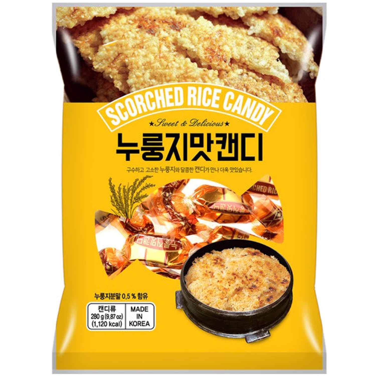 Nurungji-Flavored Candy - Savory and Nutty Nurungji Meets Sweet Candy, Individually Wrapped, Made in Korea,누릉지사탕_9.87 Oz (280G)_1Pack
