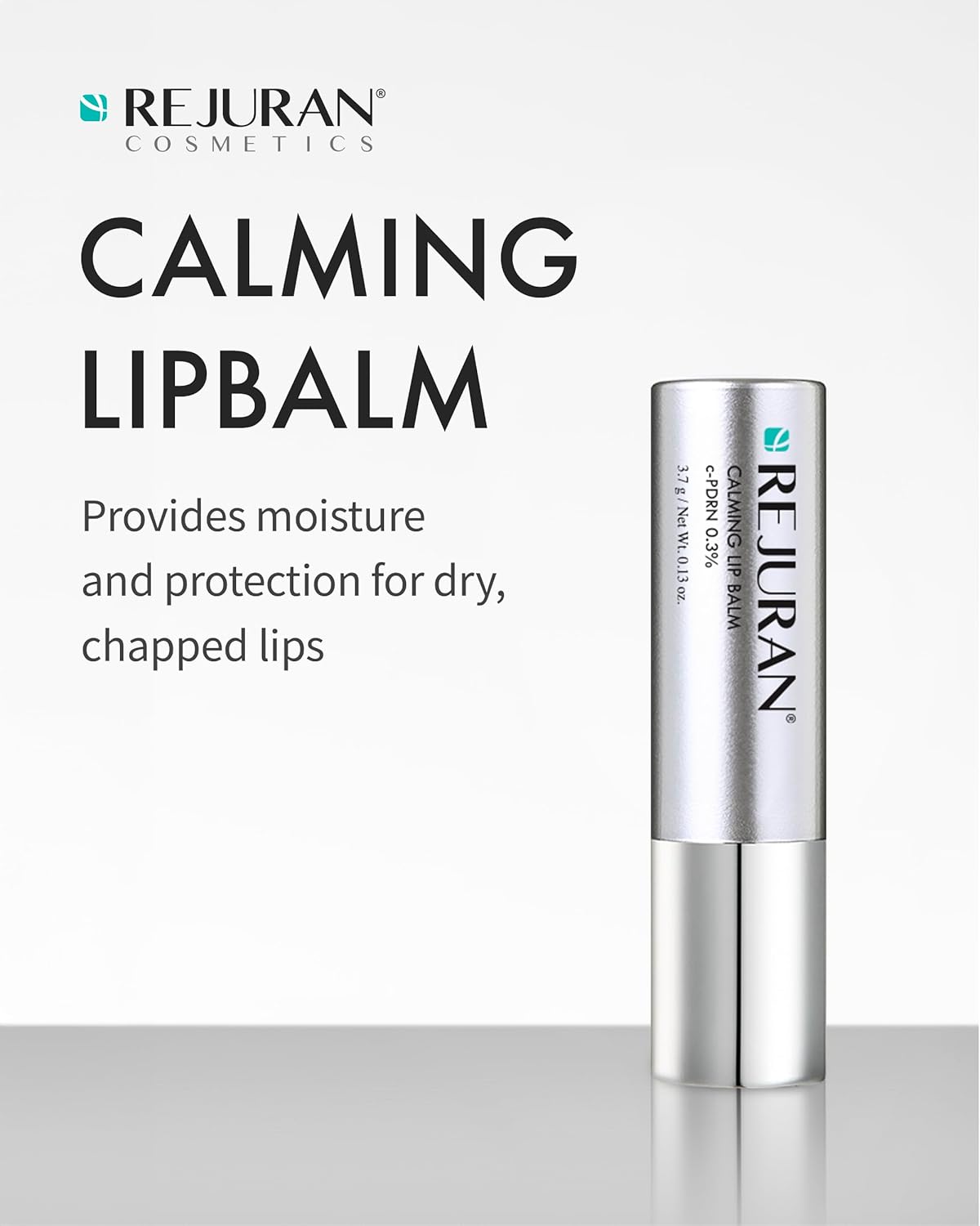 REJURAN® Calming Lip Balm, C-Pdrn® – Deep Moisturizing & Soothing Care for Dry, Chapped Lips with Shea Butter & Jojoba Ester, Non-Sticky Formula. Gentle on All Skin Types, Korean Lip Care. (3.7G)