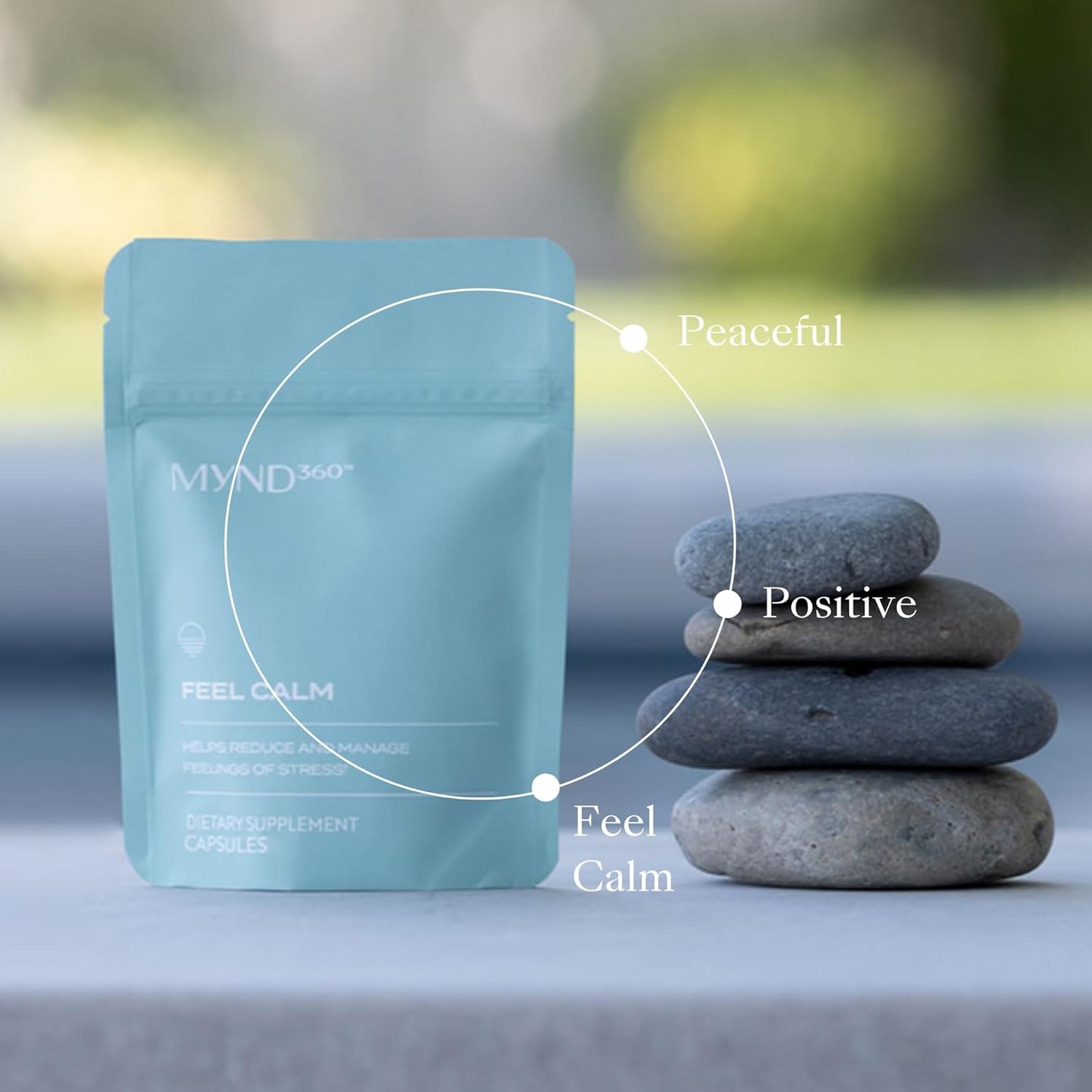 Nu Skin MYND360 Feel Calm with L-Theanine | 60 Capsules | Supports Relaxation & Calm Mindset | L-Theanine 200Mg, Lemon Balm Leaf & Magnolia Bark Extract | Calm Aid for Daily Wellness | Vegetarian