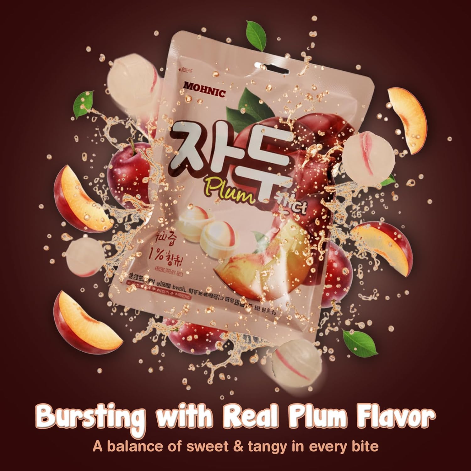 MOHNIC Plum Candy, 2 Pack X 4.58 Oz Each, Korean Snacks & Korean Candy Treats, Plum Flavor Hard Candy, 한국 과자, 자두 캔디 (Pack of 2)