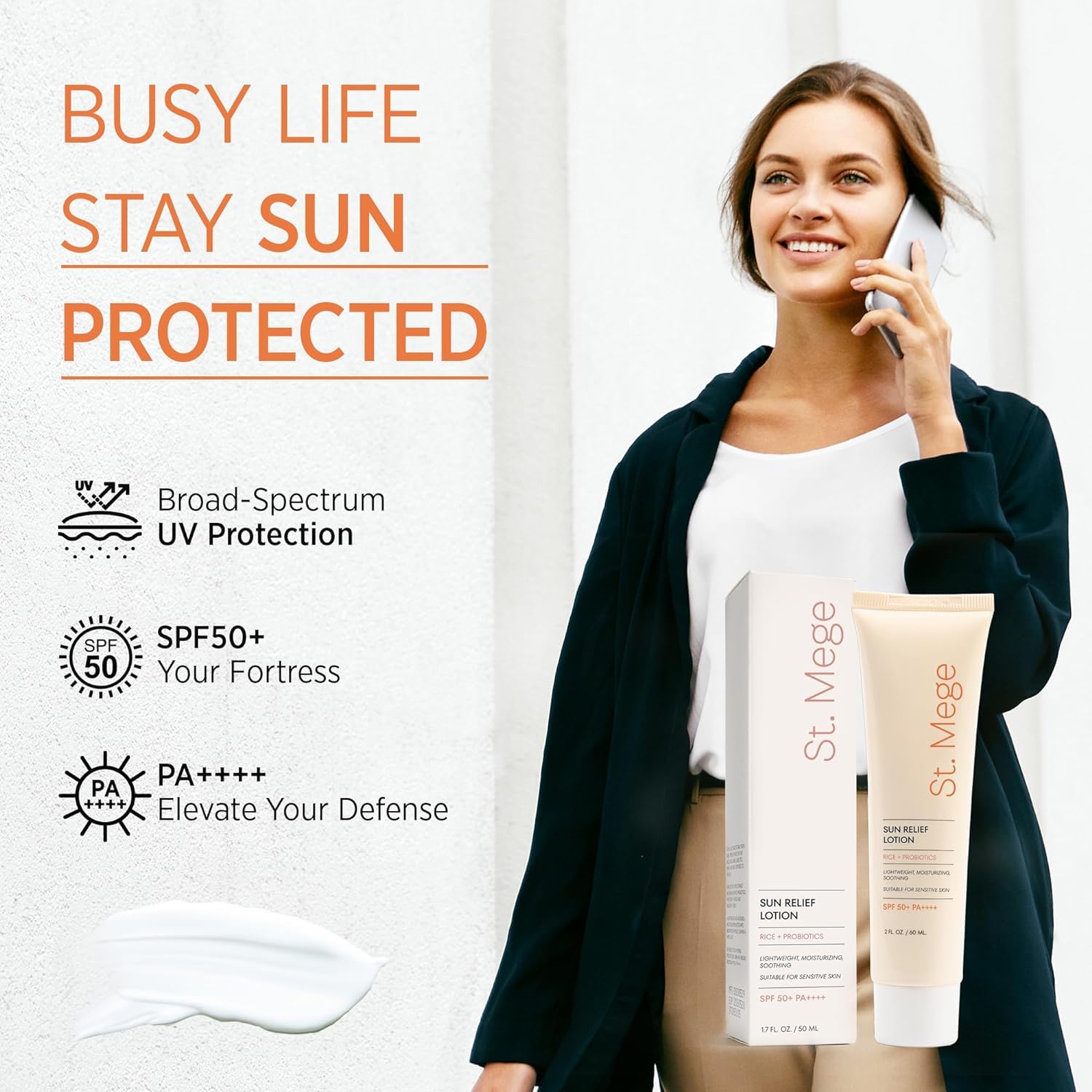 Rice Korean Lightweight Sunscreen - Daily 50+ PA++++ Travel Size Sunscreen Lotion - Reef Safe, Asian Skincare Sunblock