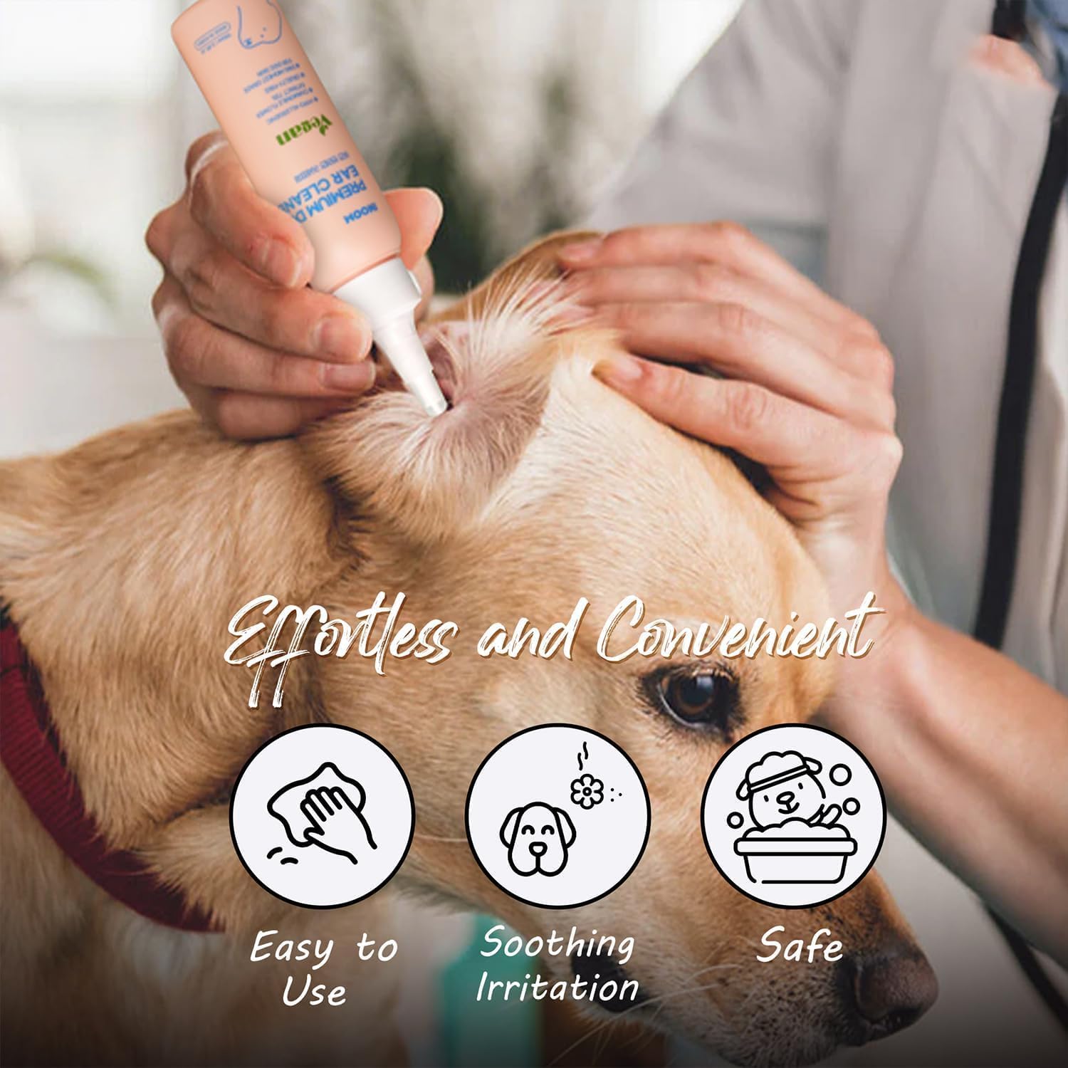 Korean Plant Based Vegan Dog Ear Cleaner 100 Ml – Naturally Derived Ear Cleanser Dogs – Advanced Solution for Ear Cleaning, Odors, Debris, Itchy, Ear Wax, Moisturizing – Made in Korea