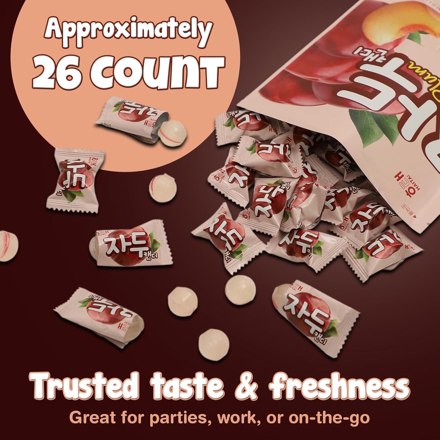 MOHNIC Plum Candy, 2 Pack X 4.58 Oz Each, Korean Snacks & Korean Candy Treats, Plum Flavor Hard Candy, 한국 과자, 자두 캔디 (Pack of 2)