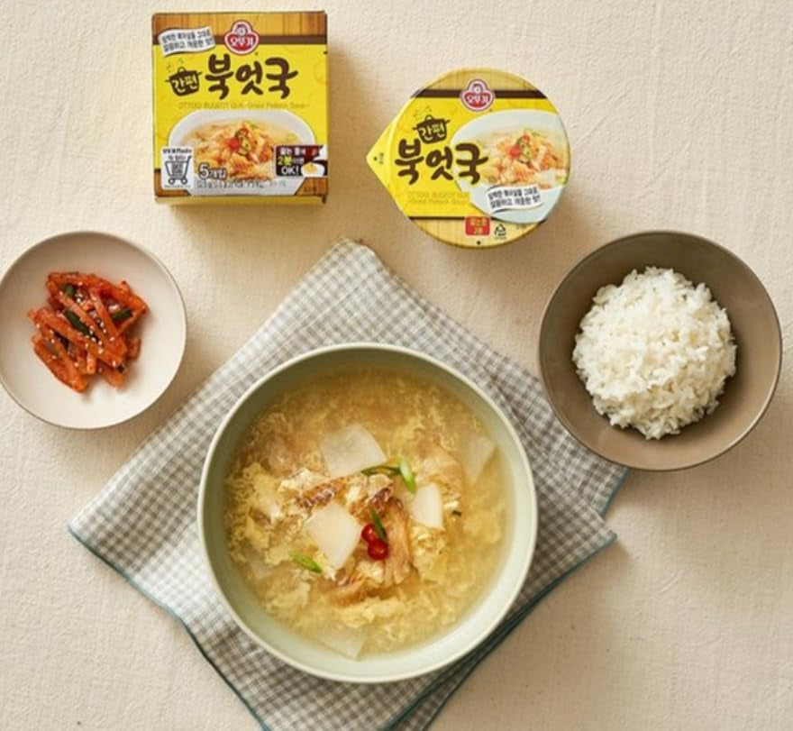 Bugeot Guk Dried Pollack Soup / 10.5G X 5Ea / 간편 북어국 (1Pack)
