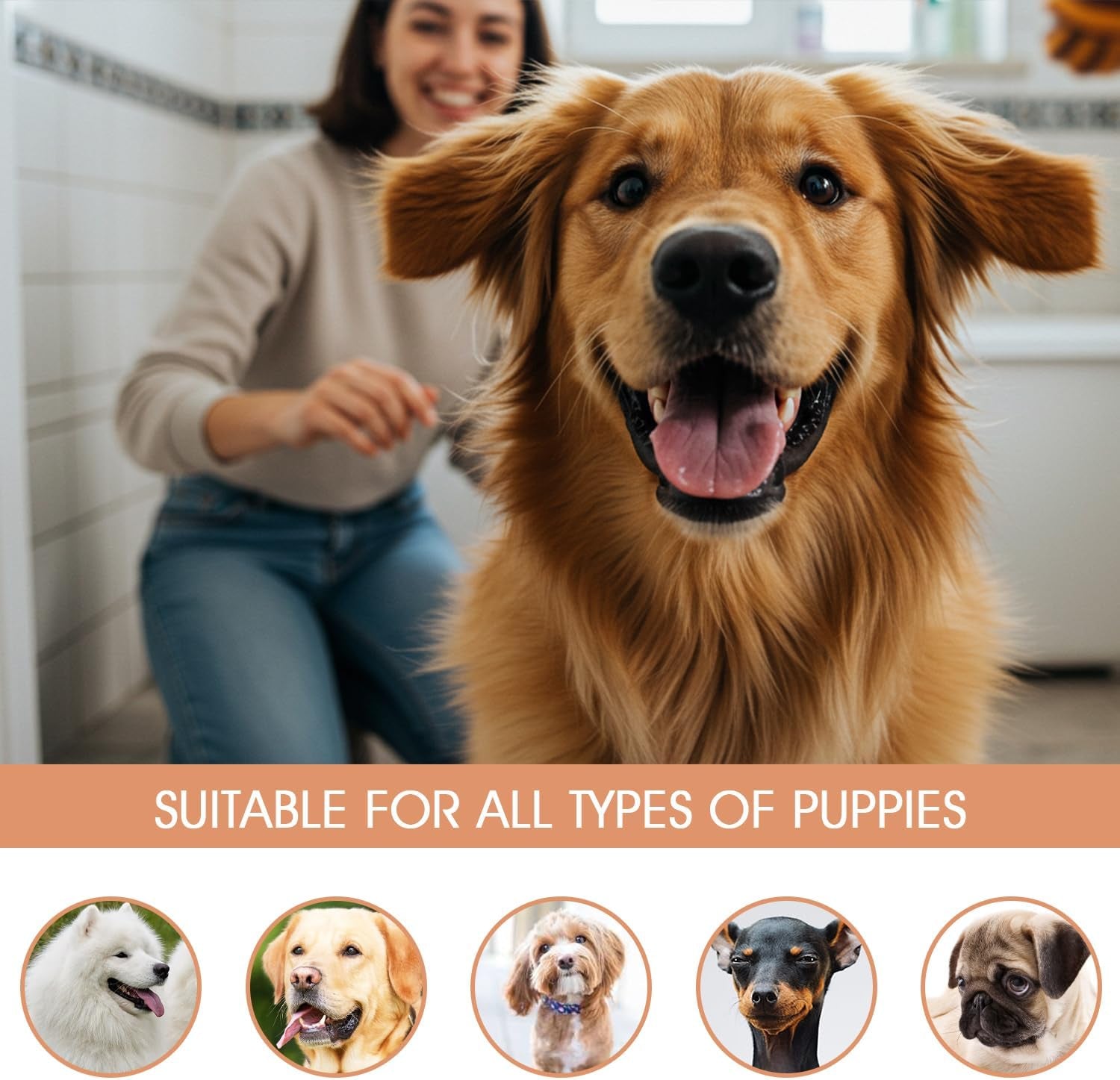 Korean Vegan Dog Conditioner 500Ml – Natural Ingredients Conditioner for Puppy to Adult Dogs Moisturizing for Sensitive Skin & Ultra Softness, Shiny, Strong & Long-Lasting Scent – Made in Korea