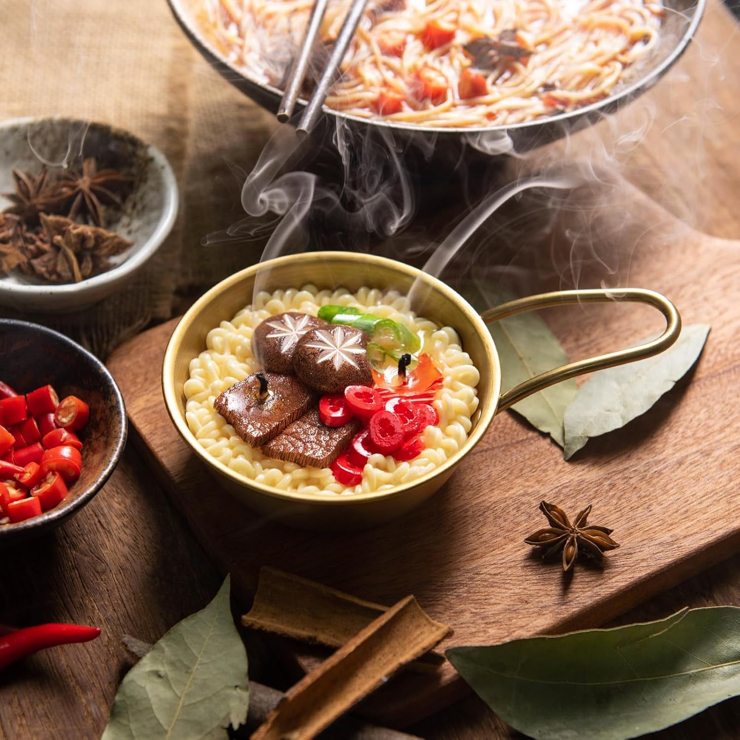 라면촛불 Ramen Noodles Vegetable Wax Candle for Friend Yourself Gift