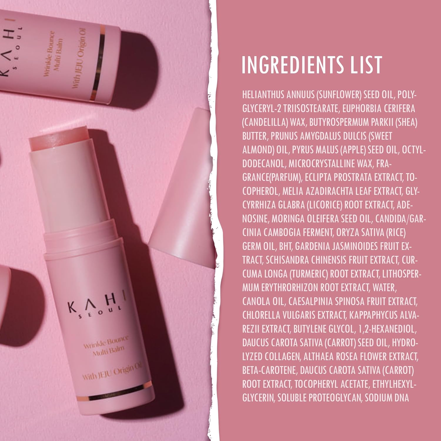 KAHI Wrinkle Bounce Multi Balm Stick | PDRN Collagen Wrinkle Stick | Korean Skin Care |All-In-One Hydrating Lip Balm Eye Cream Neck Cream Make up Base & Face Mist Moisture Balm